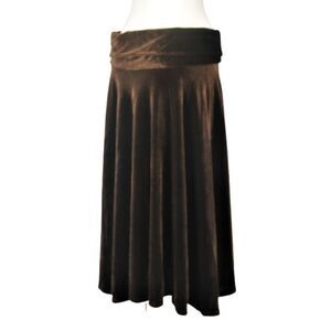 Anthropologie for Lapis Brown Velvet Skirt/Dress Convertible Women's Size S